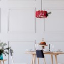 Hanglamp woonkamer plafond Macaron koordlampenkap D30 Afmetingen