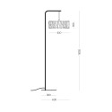Moderne design vloerlamp met stoffen kap Macaron DF45 