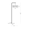 Moderne design vloerlamp met stoffen kap Macaron DF45 