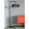 Moderne design vloerlamp met stoffen kap Macaron DF45 Afmetingen