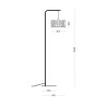 Vloerlamp met stoffen lampenkap Macaron DF30 