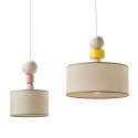 Design hanglamp plafond hout stof Spiedino 24D Afmetingen