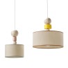 Design hanglamp plafond hout stof Spiedino 24D Afmetingen