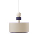 Hanglamp plafondontwerp hout stof Spiedino 40D Kortingen