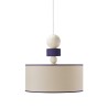 Design plafondlamp hout stof Spiedino 40D Kortingen