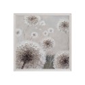 Handgeschilderd schilderij met lijst canvas bloemen paardebloemen 100x100 cm W729 Korting