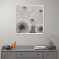 Handgeschilderd schilderij met lijst canvas bloemen paardebloemen 100x100 cm W729 Aanbieding
