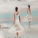 Handgeschilderd reliëfschilderij vrouwen strand lijst 60x90cm W205 Catalogus