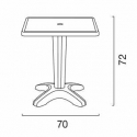 Vierkante salontafel zwart 70x70 cm met stalen onderstel en 2 gekleurde stoelen Gruvyer Aia 