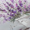 Handgeschilderd schilderij vaas met paarse bloemen op doek met lijst 30x30 cm W602 Catalogus