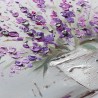 Handgeschilderde foto vaas paarse bloemen canvas met lijst 30x30cm W602 Catalogus