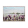 Met de hand geschilderd schilderij op doek landschap bloemenveld 60x90cm W619 Korting