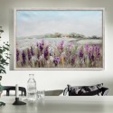 Met de hand geschilderd schilderij op doek landschap bloemenveld 60x90cm W619 Aanbieding