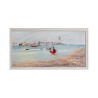 Handgeschilderd schilderij op doek haven met boten 60x120cm W627 Korting