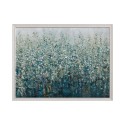 Abstracte handgeschilderde foto bloemen op canvas met lijst 90x120cm B669 Korting