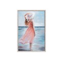 Schilderij handgeschilderd vrouw strand reliëf op doek 60x90cm W714 Korting