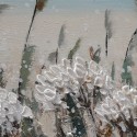 Handgeschilderd schilderij bloemenveld 65x150cm op doek met lijst W717 Catalogus