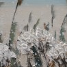 Handgeschilderd schilderij bloemenveld 65x150cm op doek met lijst W717 Catalogus