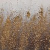 Gouden abstract handgeschilderd schilderij op doek 65x150 cm met lijst W723 Catalogus