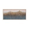 Gouden abstract handgeschilderd schilderij op doek 65x150 cm met lijst W723 Korting