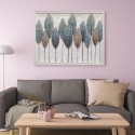 Handgeschilderd doek met lijst veren 90x120cm W732 Aanbieding
