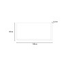 Handgeschilderd doek witte boom met lijst 60x120cm Z643 Afmetingen