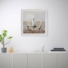 Handgeschilderd canvas schilderij met lijst 30x30cm zeilboten Z506 Aanbieding