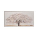 Handgeschilderd doek witte boom met lijst 60x120cm Z643 Korting