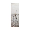 Handgeschilderd schilderij op doek 30x90cm zeilboten met lijst Z511 Verkoop