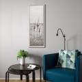 Handgeschilderd schilderij op doek 30x90cm zeilboten met lijst Z511 Aanbieding