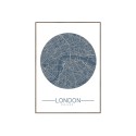 Fotoafdruk stadsplattegrond Londen lijst 50x70cm Unika 0006 Verkoop