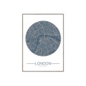 Fotoprint stadskaart Londen in lijst 50x70cm Unika 0006 Verkoop