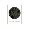 Fotoprint Stadkaart New York in lijst 50x70cm Unika 0014 Verkoop