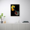 Fotoprint kleurrijke vissen schilderij in lijst 30x40 cm Unika 0021 Aanbieding