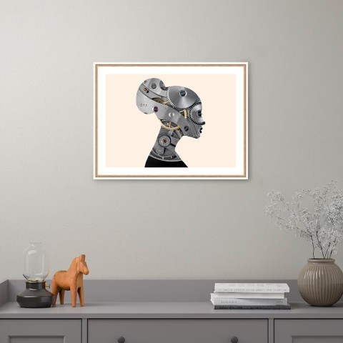 Fotoprint vrouw in frame 30x40cm Unika 0048 Aanbieding