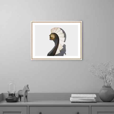 Moderne portretfoto print wenteltrap 30x40cm Unika 0050 Aanbieding