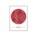 Posterprint fotografie lijst kaart Rome stad 50x70cm Unika 0068 Verkoop