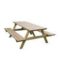 Houten picknicktafel met banken voor tuin 180x150cm Verkoop