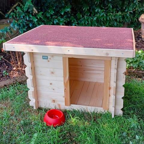 Hondenhok voor kleine honden hout tuin buiten 77x60 h64cm Laila Aanbieding