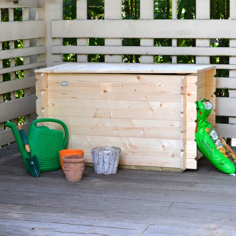 Houten opbergkist tuinbank 183 Lt Giunone voor buitengebruik Aanbieding