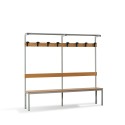 Kleedkamerbank 150x39x184cm met ophanghaken Upper M Korting