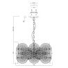 Moderne plafondlamp goudkleurig metaal glazen schijven Aster Maytoni Korting