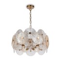 Moderne plafondlamp goudkleurig metaal glazen schijven Aster Maytoni Verkoop