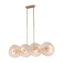 Gouden metalen hanglamp met glazen schijven Aster Maytoni Aanbod