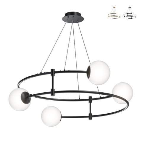 Moderne hanglamp Balance Maytoni met 4 matglazen bollen in cirkelvorm ontwerp Aanbieding