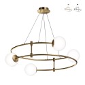 Moderne hanglamp Balance Maytoni met 4 matglazen bollen in cirkelvorm ontwerp Verkoop
