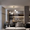 Moderne hanglamp Balance Maytoni met 4 matglazen bollen in cirkelvorm ontwerp Korting