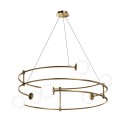 Moderne hanglamp met 6 glazen bollen, spiraalvormige ringen Balance Maytoni Kortingen