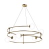 Moderne hanglamp met 6 glazen bollen, spiraalvormige ringen Balance Maytoni Kortingen