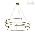 Moderne hanglamp met 6 glazen bollen, spiraalvormige ringen Balance Maytoni Aanbieding